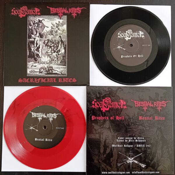 GoatSemen-BestialRites-vinylpic Goat Semen / Bestial Rites - "Sacrificial Rites" Split EP