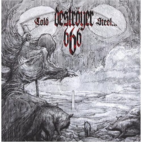 Deströyer 666 - "Cold Steel... For An Iron Age" LP (Red/Black Marbled vinyl)