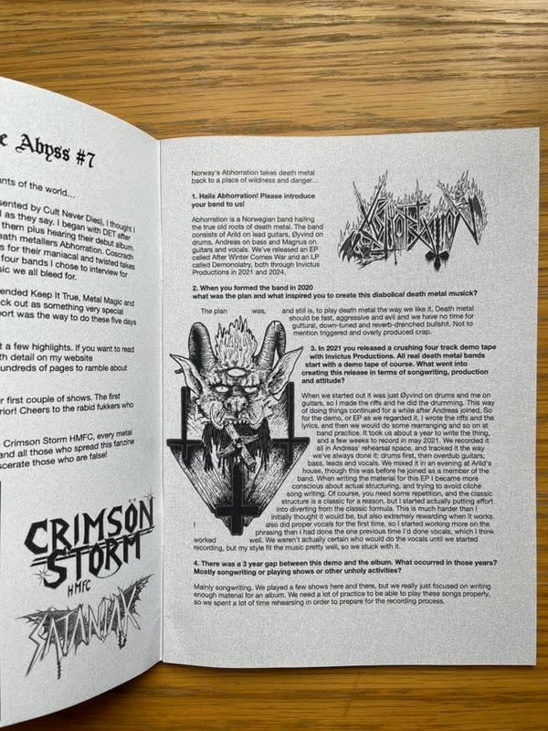Shrieks From The Abyss - "Issue 7" Zine