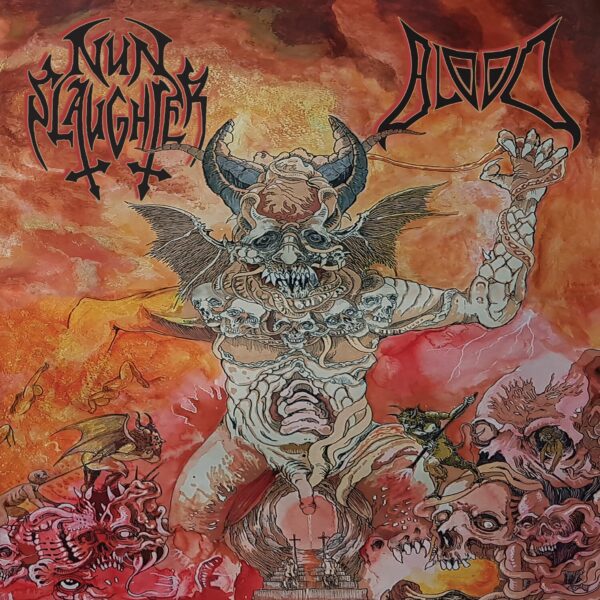 Nunslaughter-Blood - Split - Cover Nunslaughter / Blood - "Split" LP