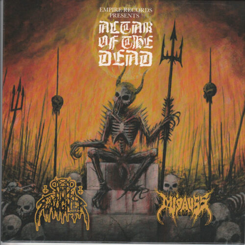 Nunslaughter / Mi'gauss - "Altar Of The Dead" EP (Orange/yellow vinyl)