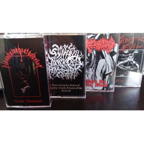TapeBatchJune2026-2 June-2026 Cassette Tape Batch (Blasphamagoatachrist/Unholy Black Pentagram/Sadistic Evil/Necro Ritus)